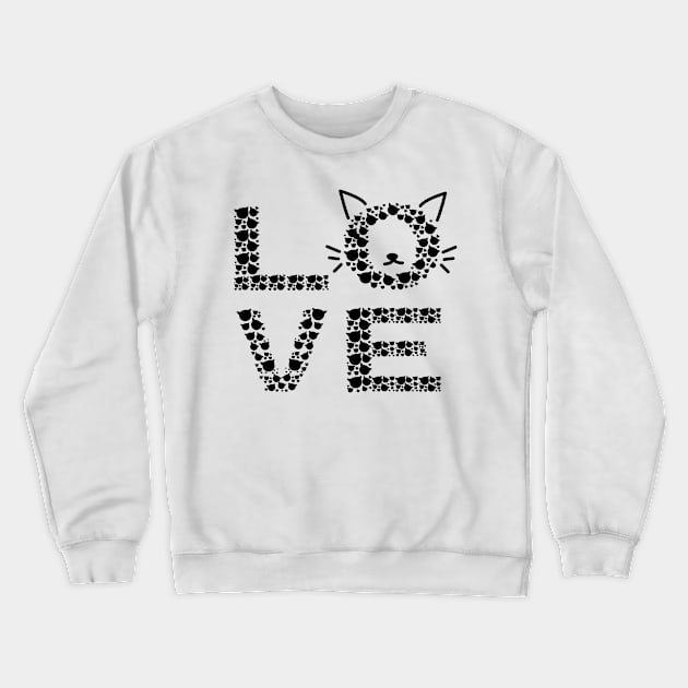 LOVE CAT Crewneck Sweatshirt by MoreThanThat